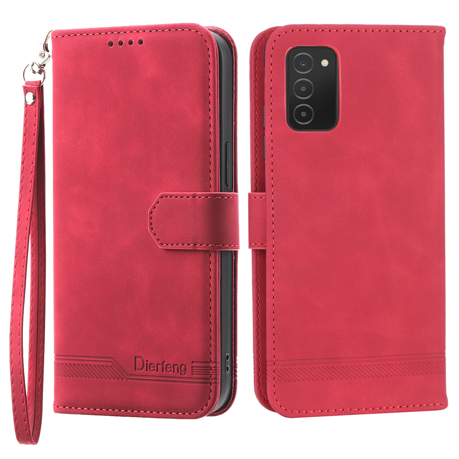 DIERFENG DF-03 Phone Case for Samsung Galaxy A03s (166.5 x 75.98 x 9.14mm) Stand Wallet Lines Imprinted Leather Phone Cover DIERFENG DF-03 Phone Case for Samsung Galaxy A03s (166.5 x 75.98 x 9.14mm) Stand Wallet Lines Imprinted Leather Phone Cover